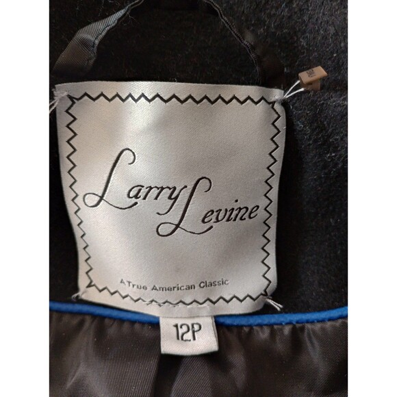 Larry Levine Wool Blend Coat Snap Closure Pockets Size 12 Petite - Picture 6 of 11